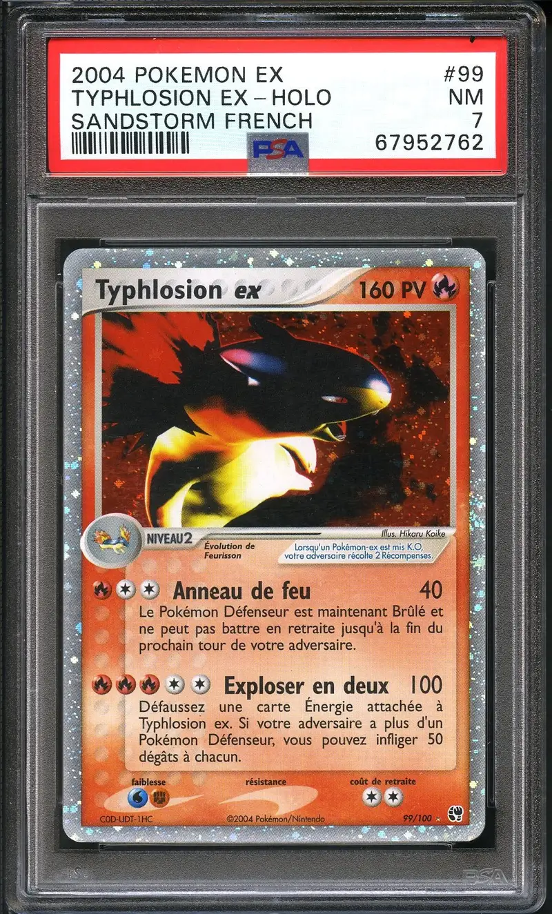 PSA 7 Typhlosion Ex