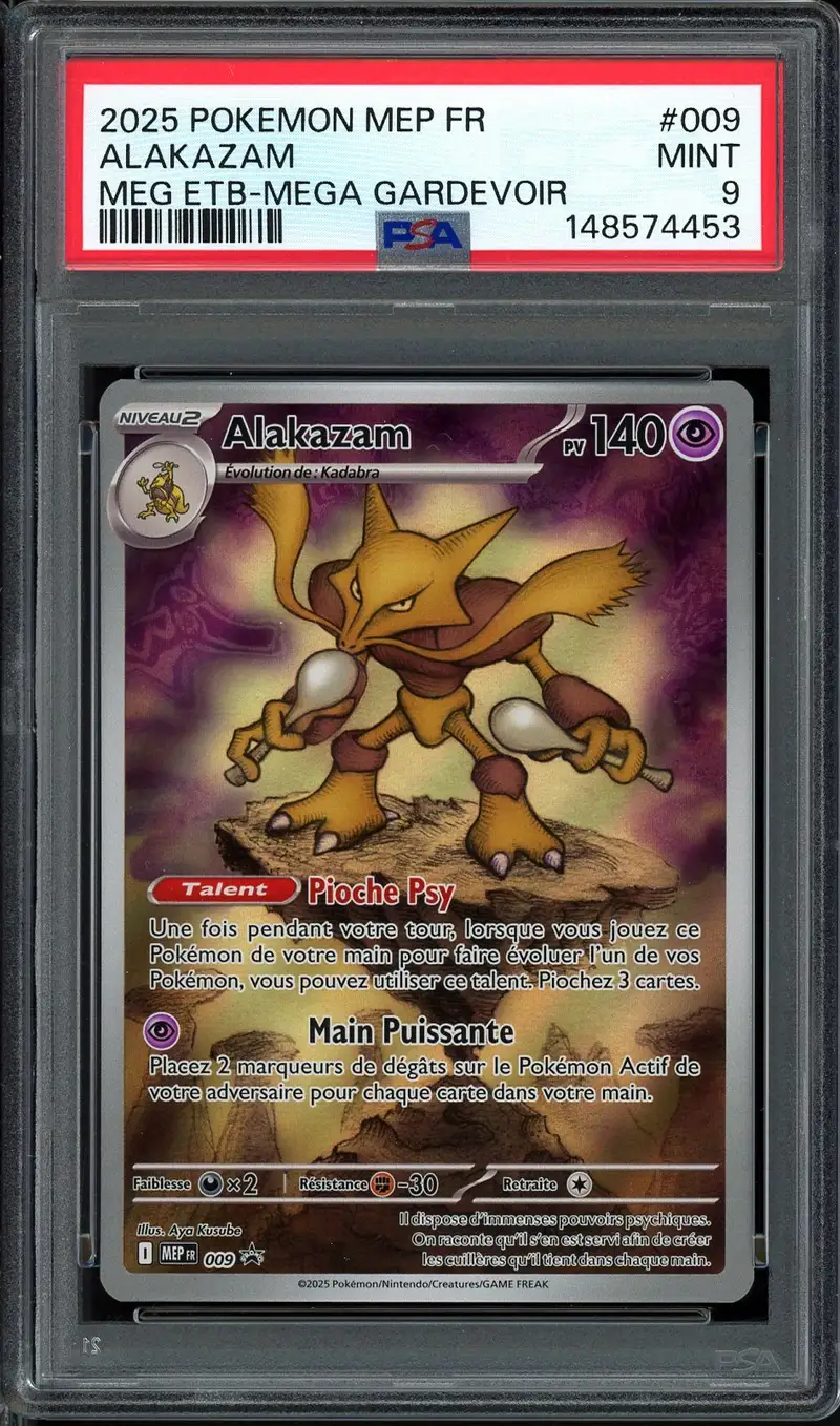PSA 9 Alakazam