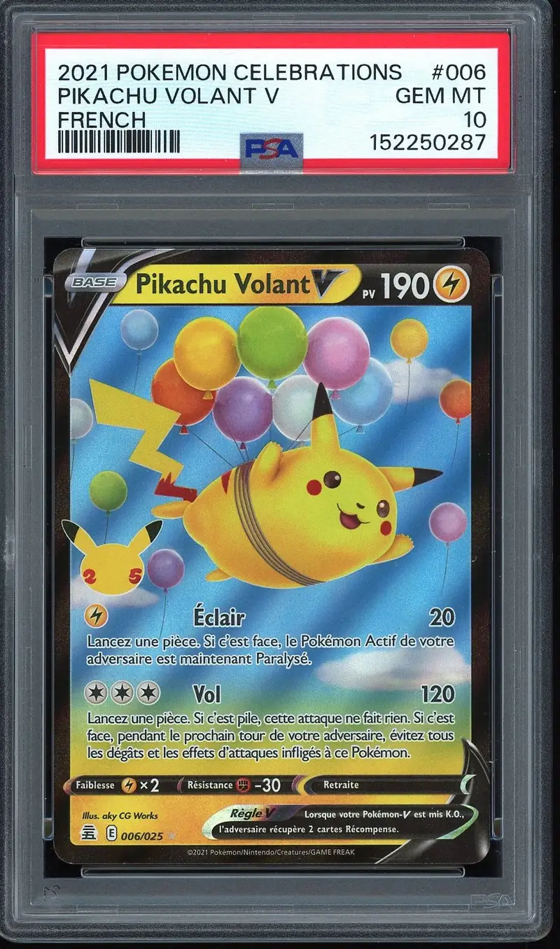 PSA 10 Pikachu Volant V