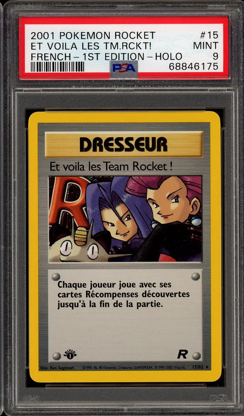 PSA 9 Et voilà les Team Rocket ! Holo