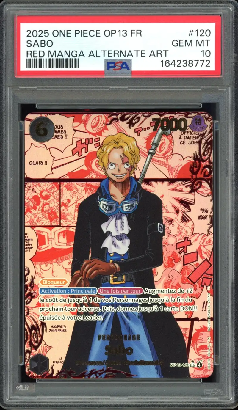 PSA 10 Sabo Red Manga