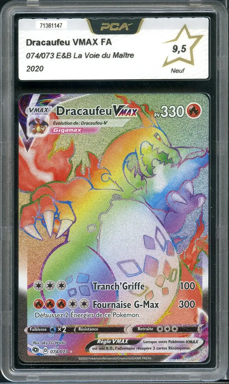 PCA 9.5 Dracaufeu VMax Rainbow