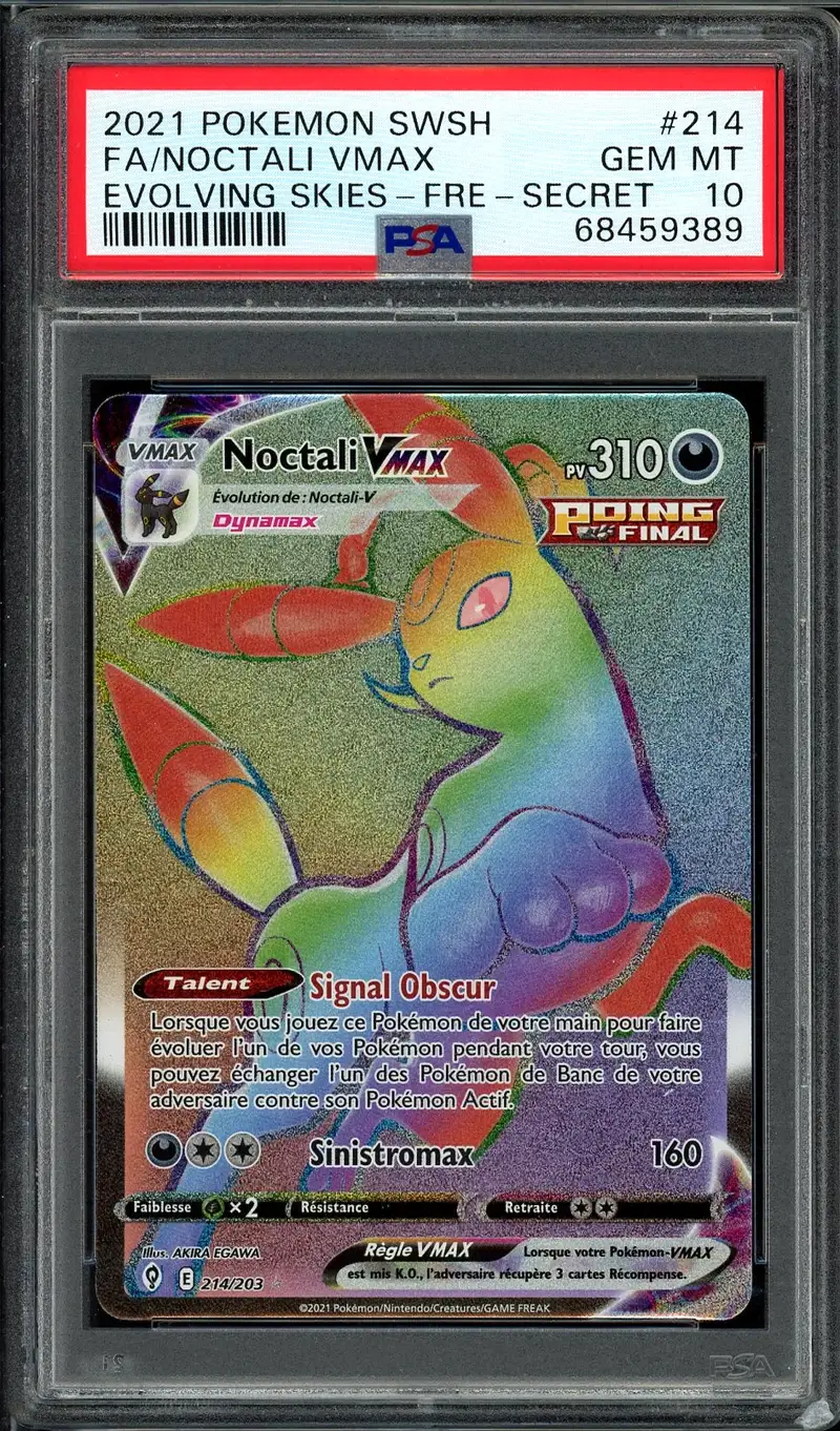 PSA 10 Noctali VMax Rainbow