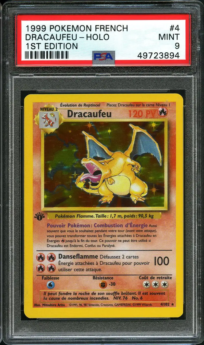 PSA 9 Dracaufeu Holo