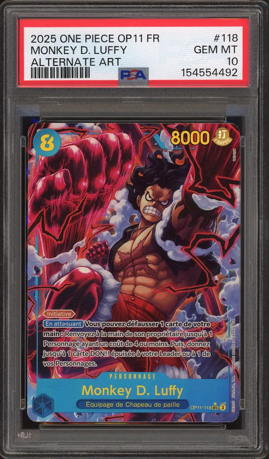PSA 10 Monkey D. Luffy
