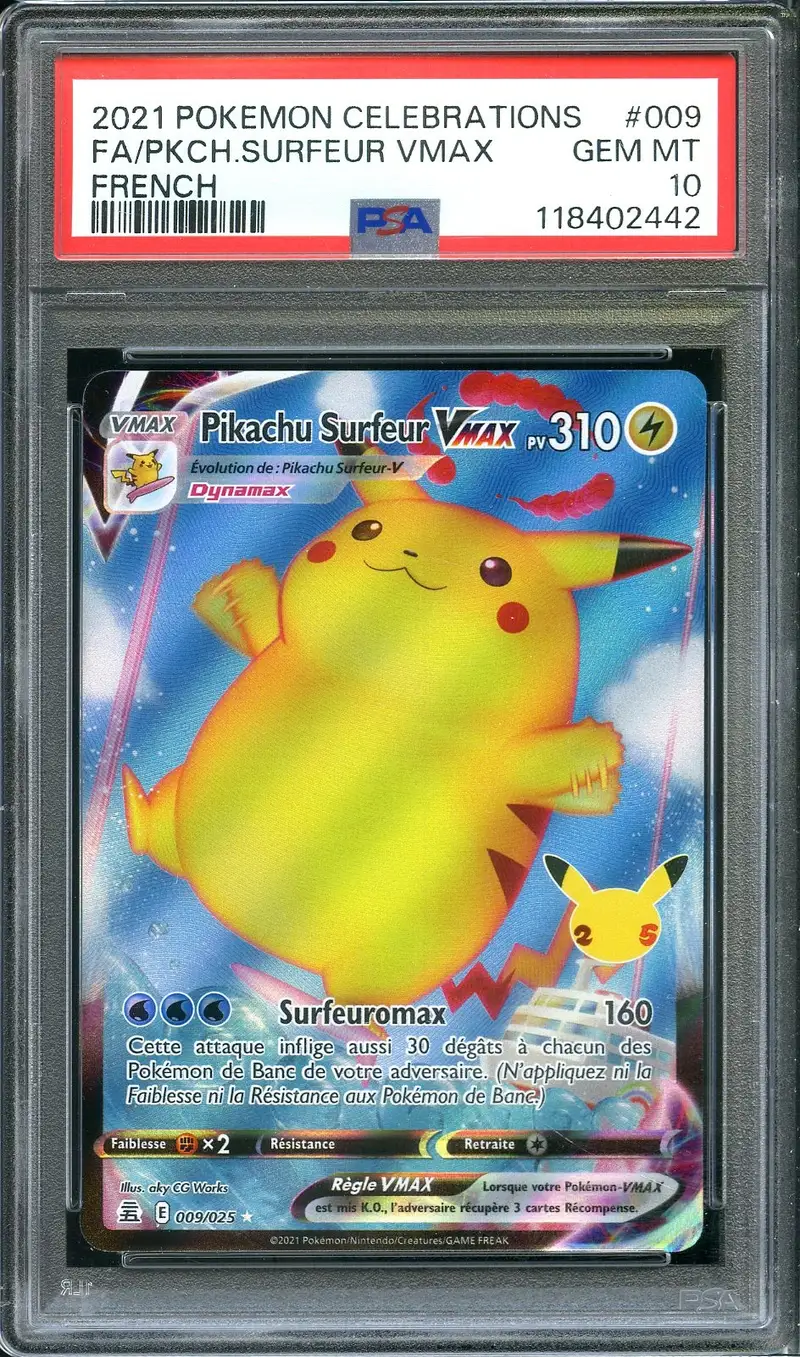 PSA 10 Pikachu Surfeur VMax