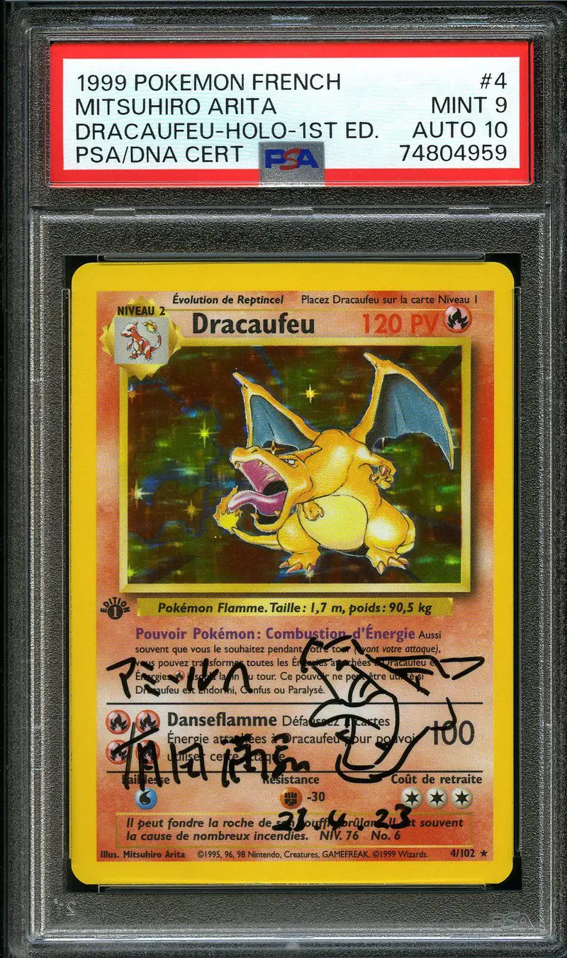 PSA 9 Dracaufeu Holo
