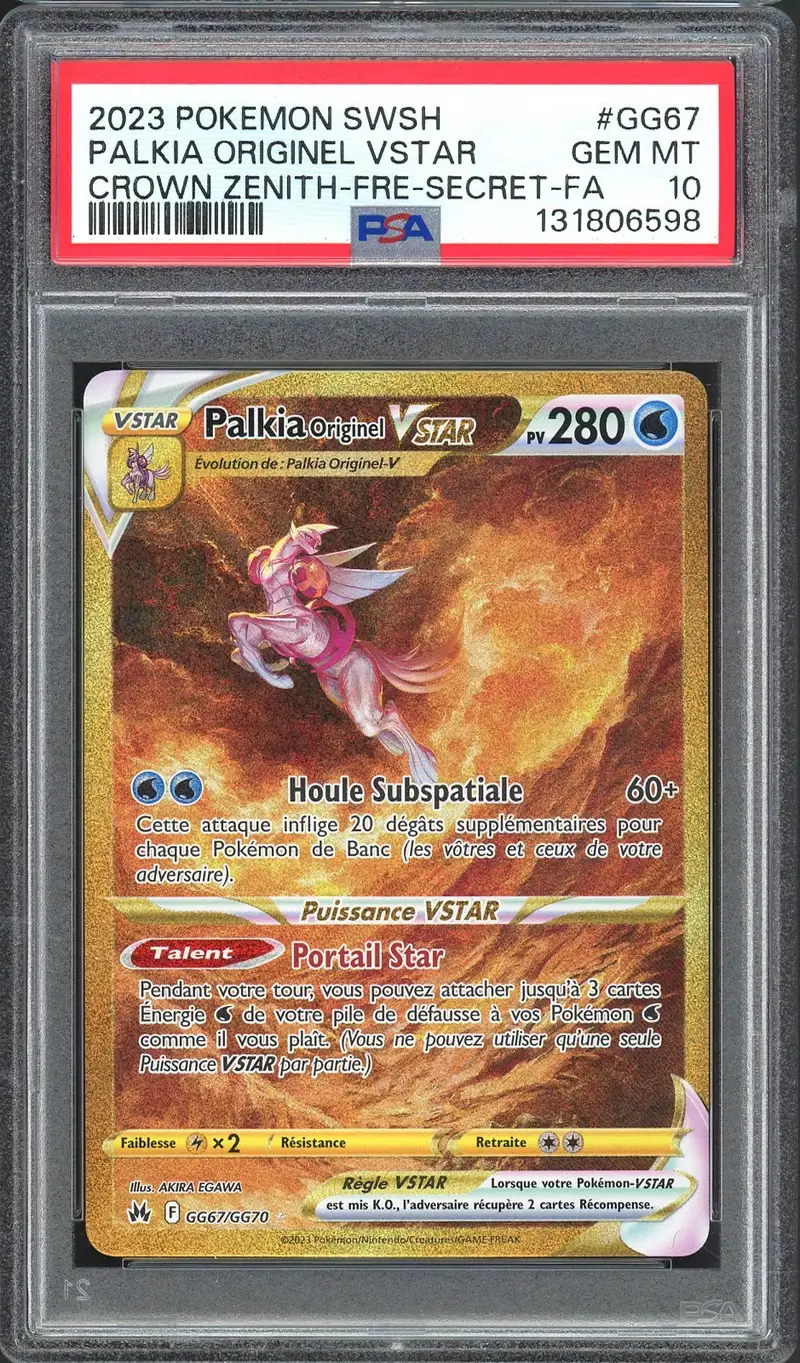 PSA 10 Palkia Originel VStar Gold