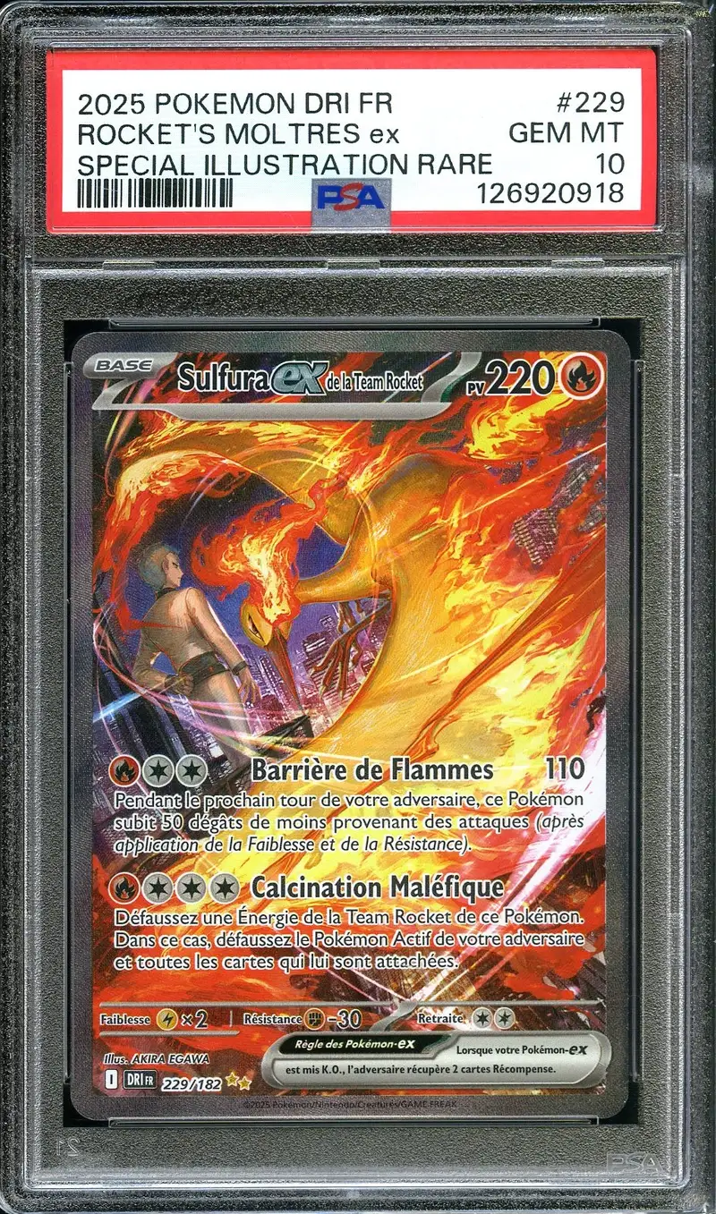 PSA 10 Sulfura Ex de la Team Rocket