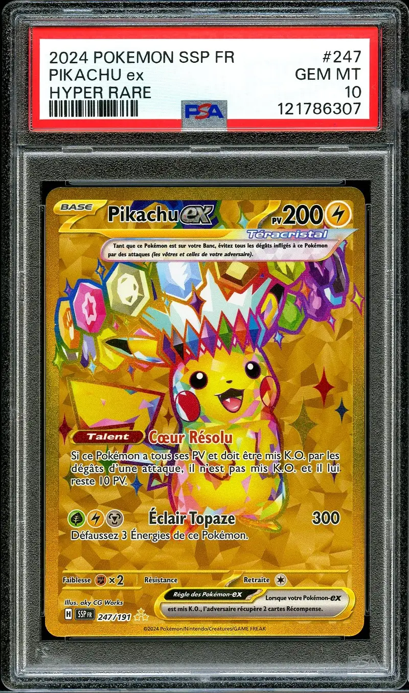 PSA 10 Pikachu Ex Gold