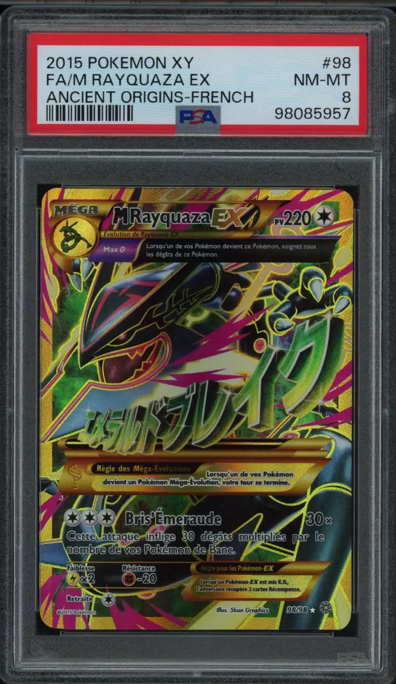 PSA 8 Méga Rayquaza Ex Gold