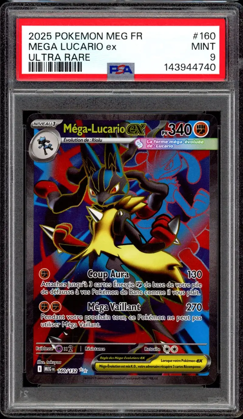 PSA 9 Méga-Lucario Ex