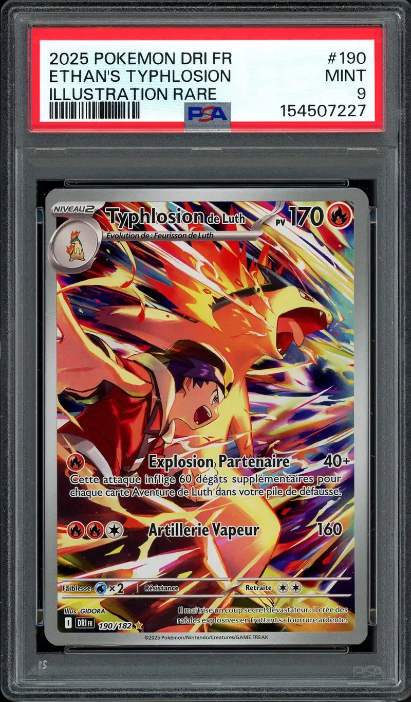 PSA 9 Typhlosion de Luth