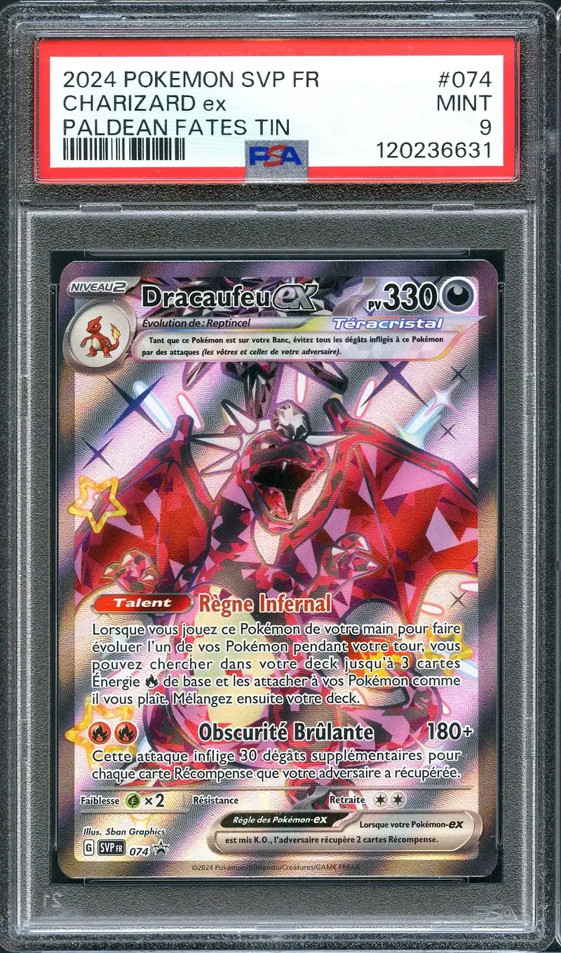 PSA 9 Dracaufeu Ex