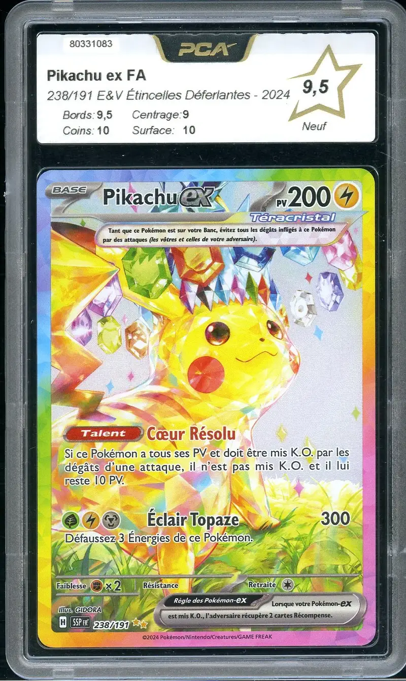 PCA 9.5 Pikachu Ex