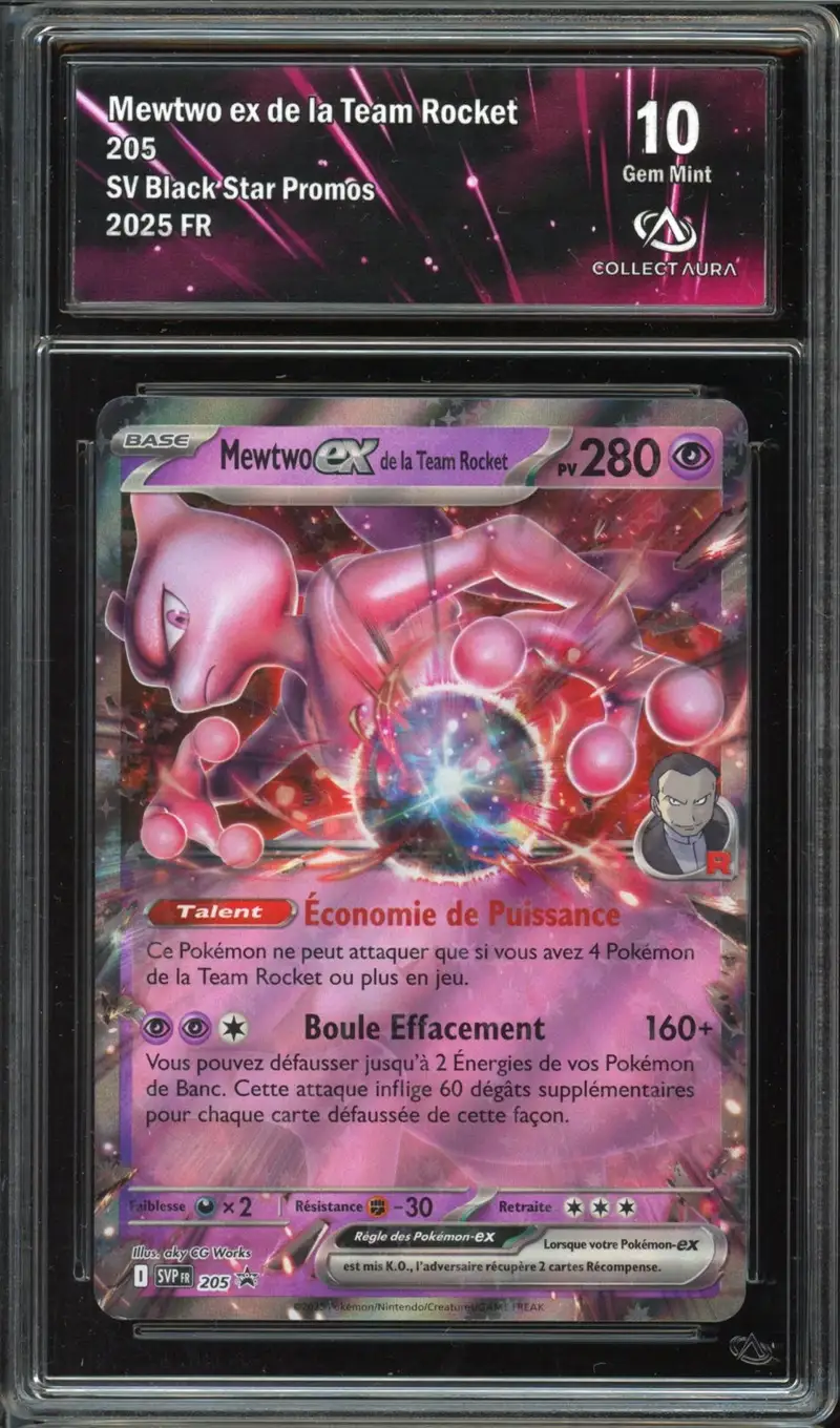 CA 10 Mewtwo Ex de la Team Rocket