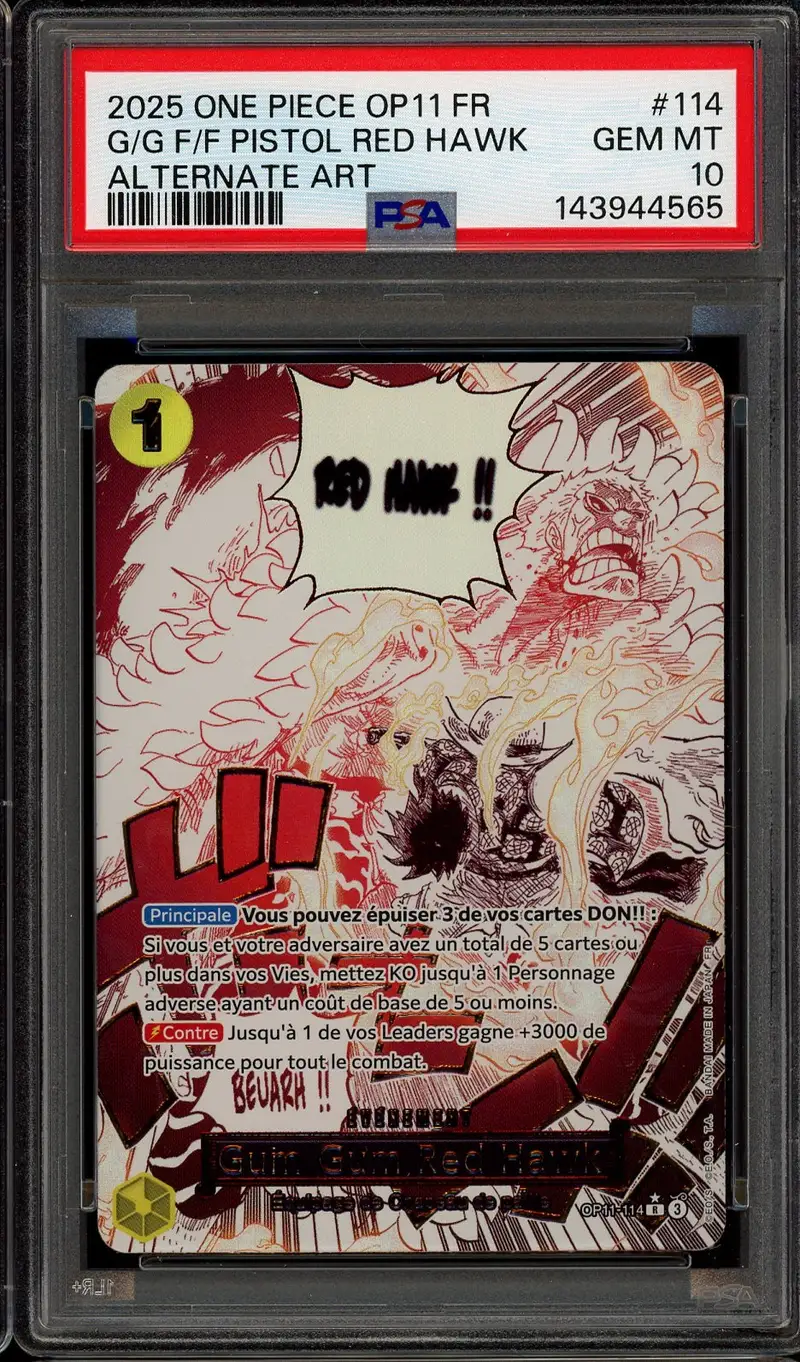 PSA 10 Gum Gum Red Hawk