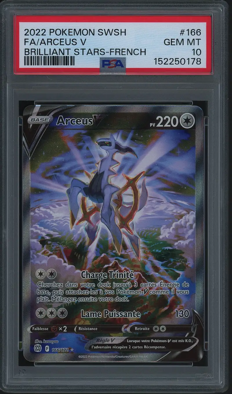 arceus pokemon card cost V 165/172 - Brilliant Stars - Ultra Rare prevent all damage done to your Benched Pokmon by your opponents attacks Arceus Lv.100 Platinum Arceus |