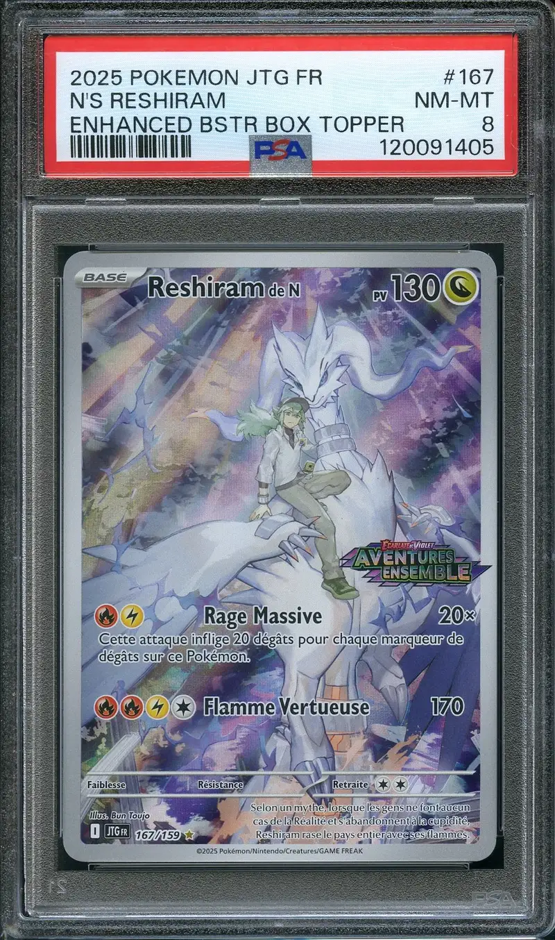PSA 8 Reshiram de N Stamp