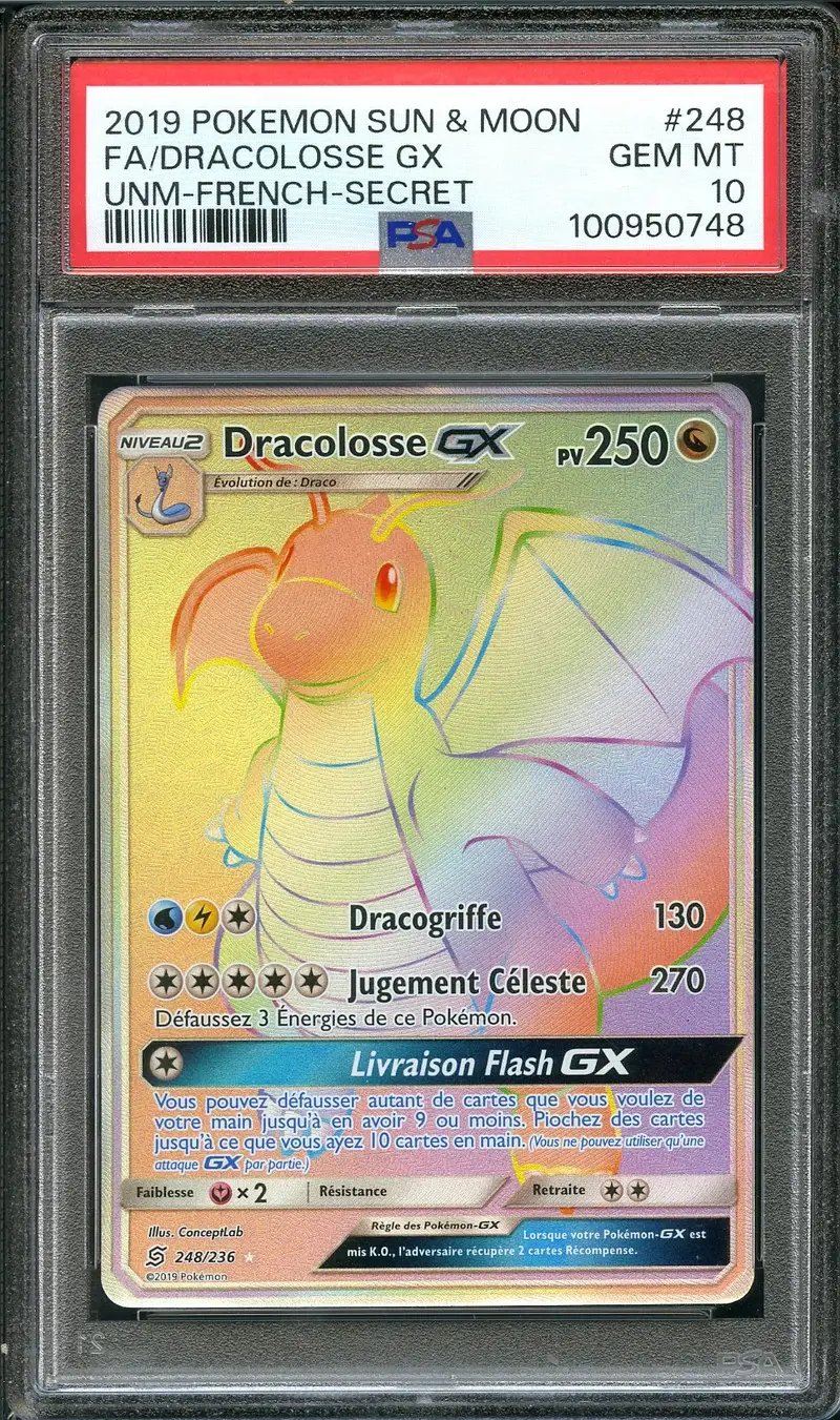 PSA 10 Dracolosse Gx Rainbow