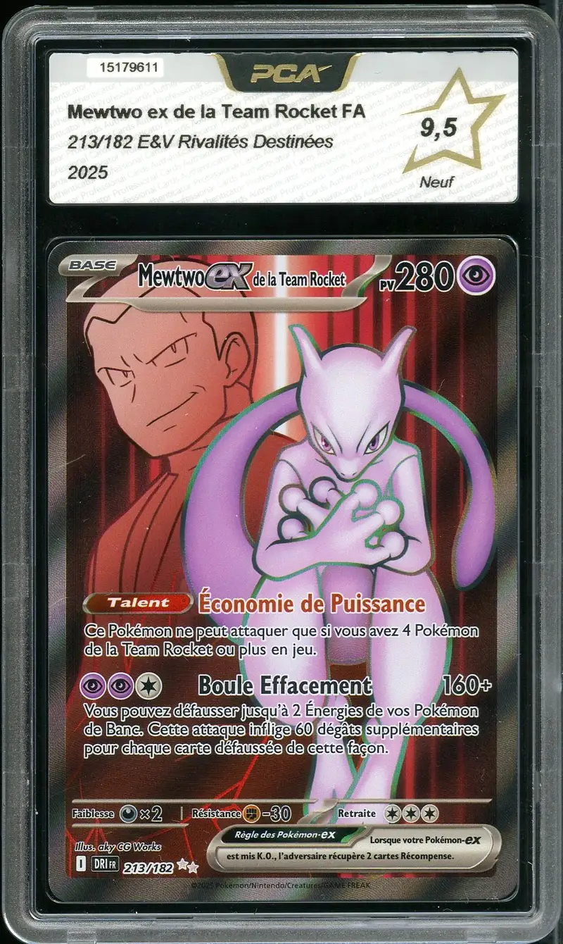 PCA 9.5 Mewtwo Ex de la Team Rocket