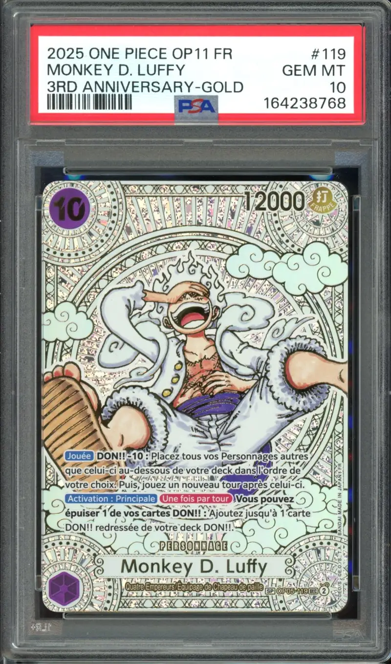 PSA 10 Monkey D. Luffy Gold Version
