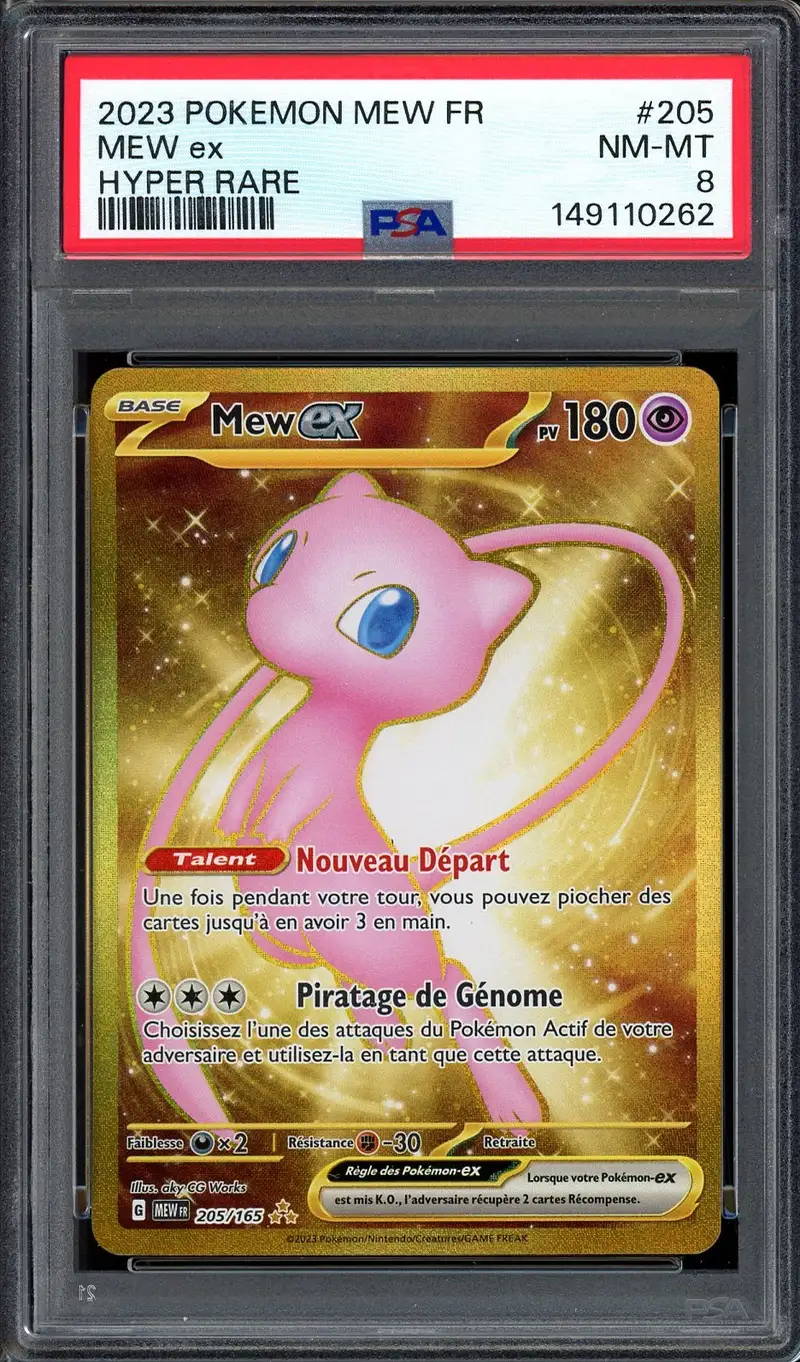 PSA 8 Mew Ex Gold
