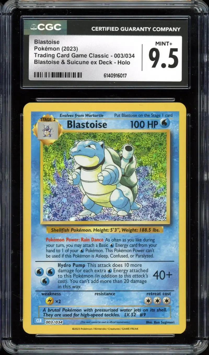 CGC 9.5 blastoise Holo