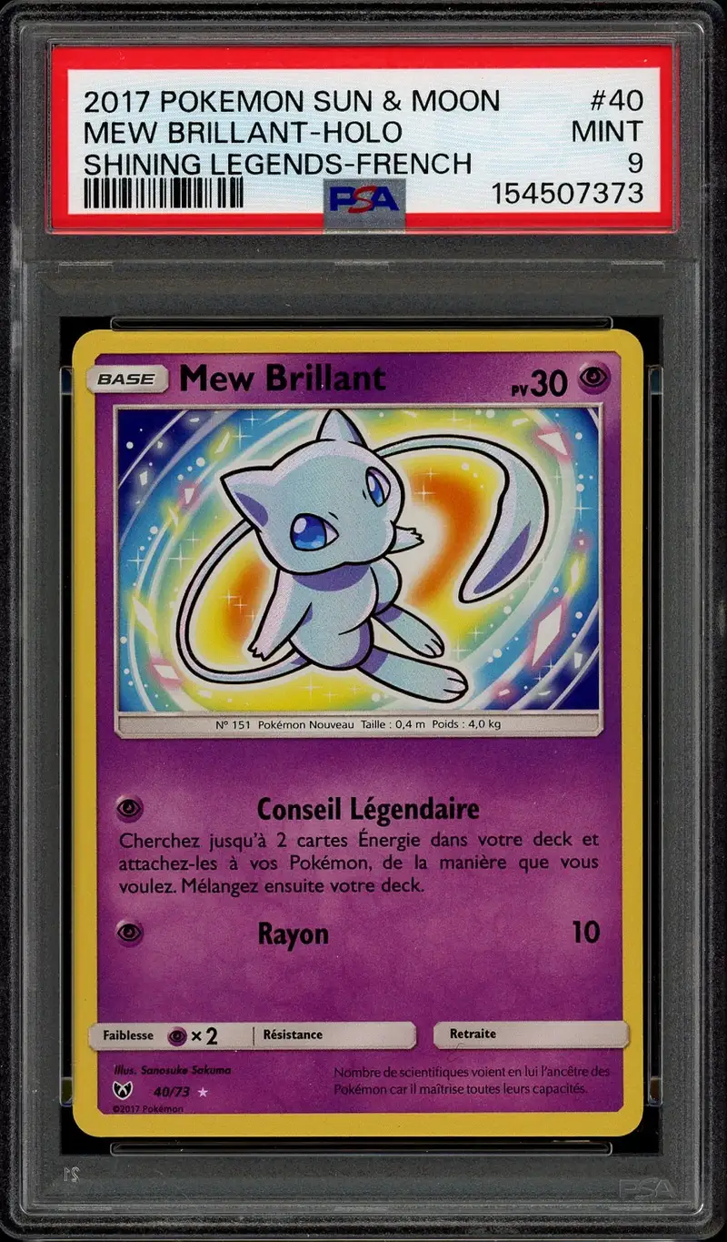 PSA 9 Mew Brillant