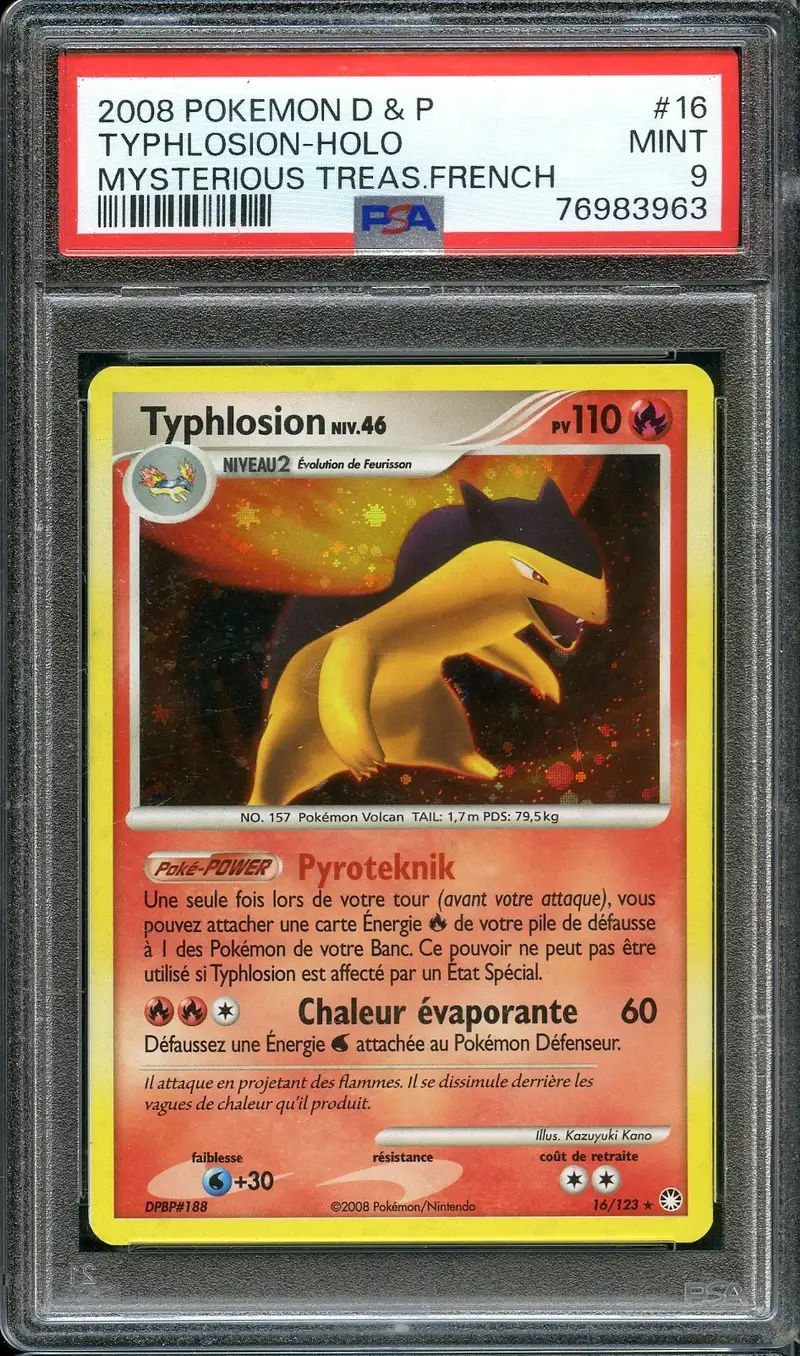 PSA 9 Typhlosion Holo