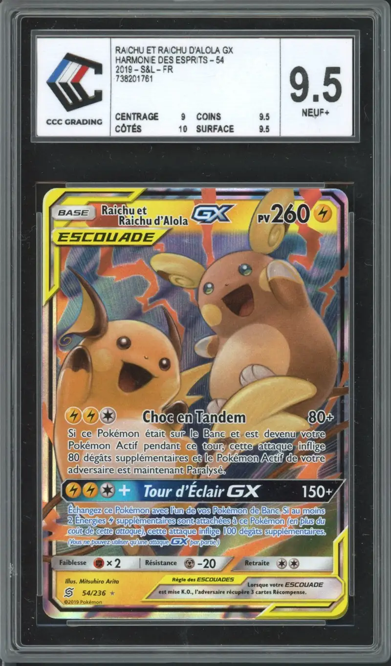 CCC 9.5 Raichu et Raichu d'Alola Gx