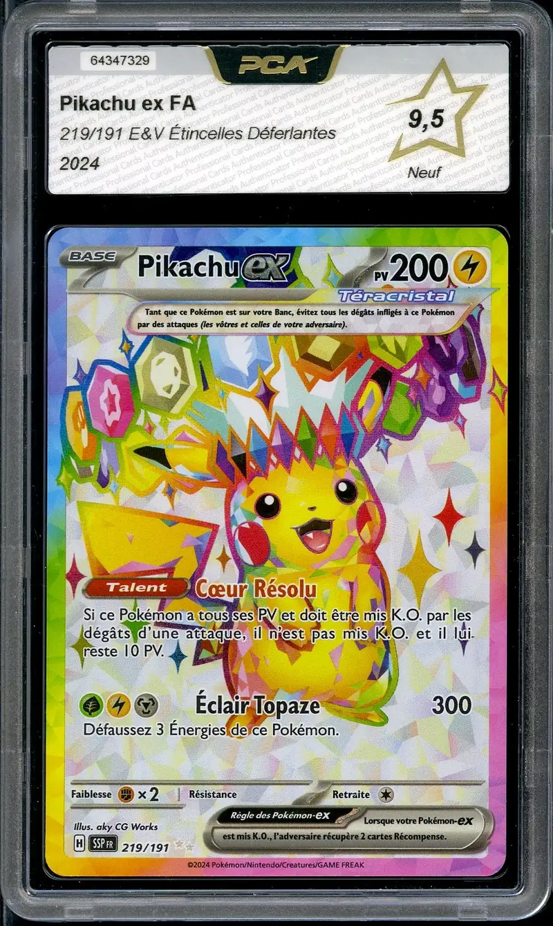 PCA 9.5 Pikachu Ex