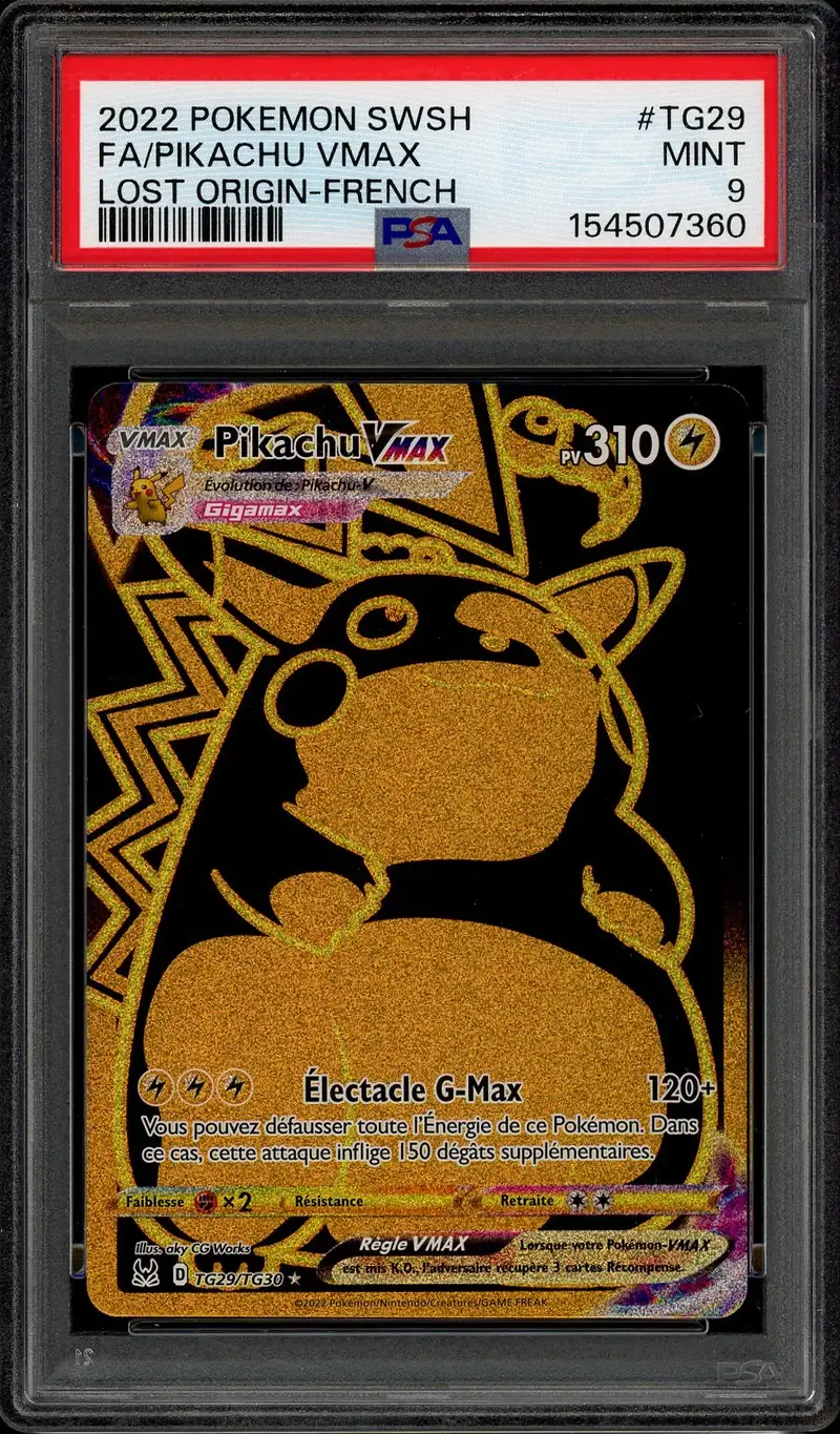 PSA 9 Pikachu VMax Gold