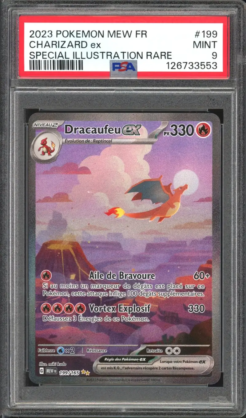 PSA 9 Dracaufeu Ex