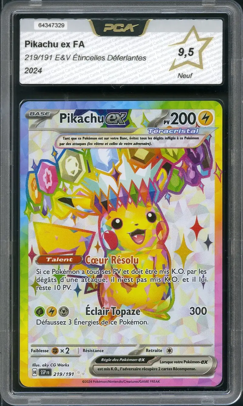 PCA 9.5 Pikachu Ex