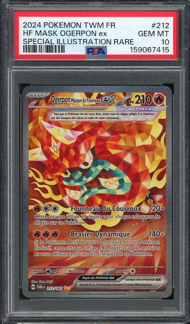 PSA 10 Ogerpon Masque du Fourneau Ex