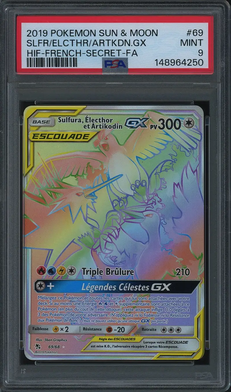 PSA 9 Sulfura, Électhor et Artikodin Gx Rainbow