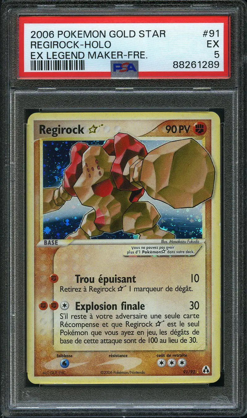 PSA 5 Regirock Gold Star