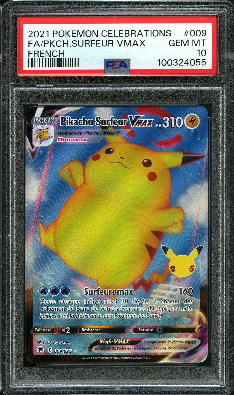 PSA 10 Pikachu Surfeur VMax
