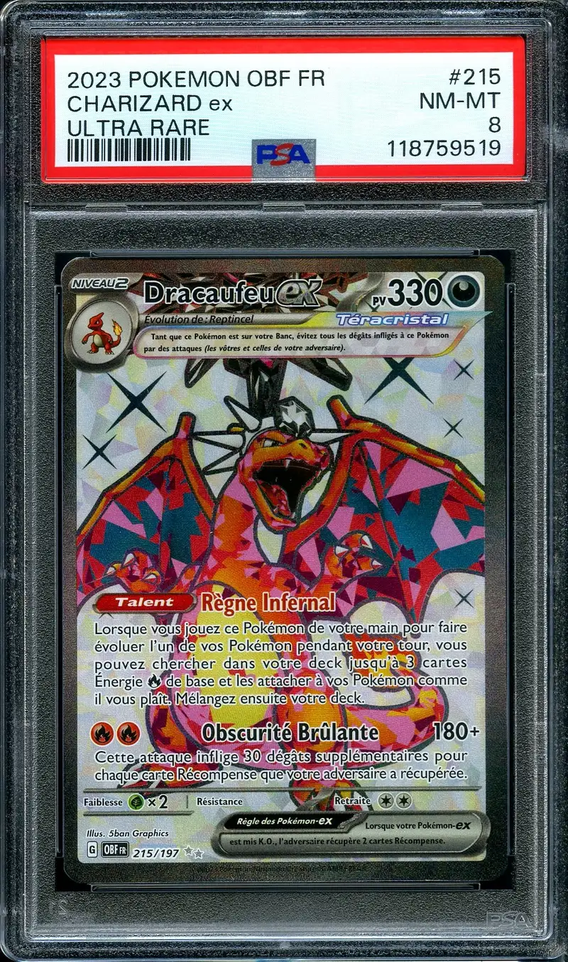 PSA 8 Dracaufeu Ex