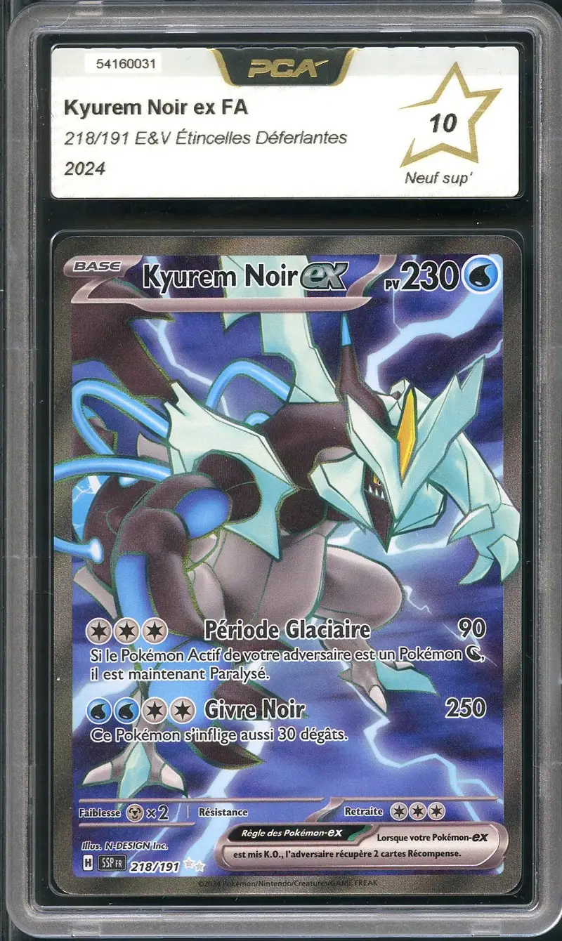 218 191 pokemon card Kyurem Noir ex 218/191  tincelles Dferlantes  French  Hikaru When Pokemon Pokemon TCG - Black Kyurem