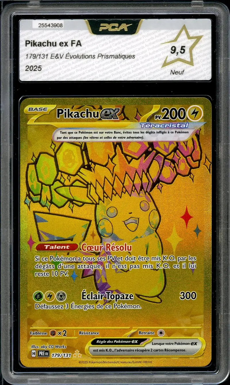 PCA 9.5 Pikachu Ex Gold