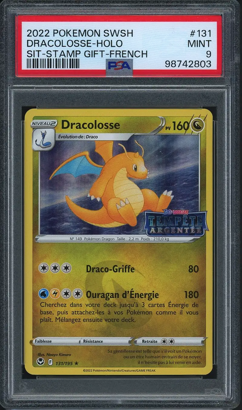 PSA 9 Dracolosse Holo Prerelease
