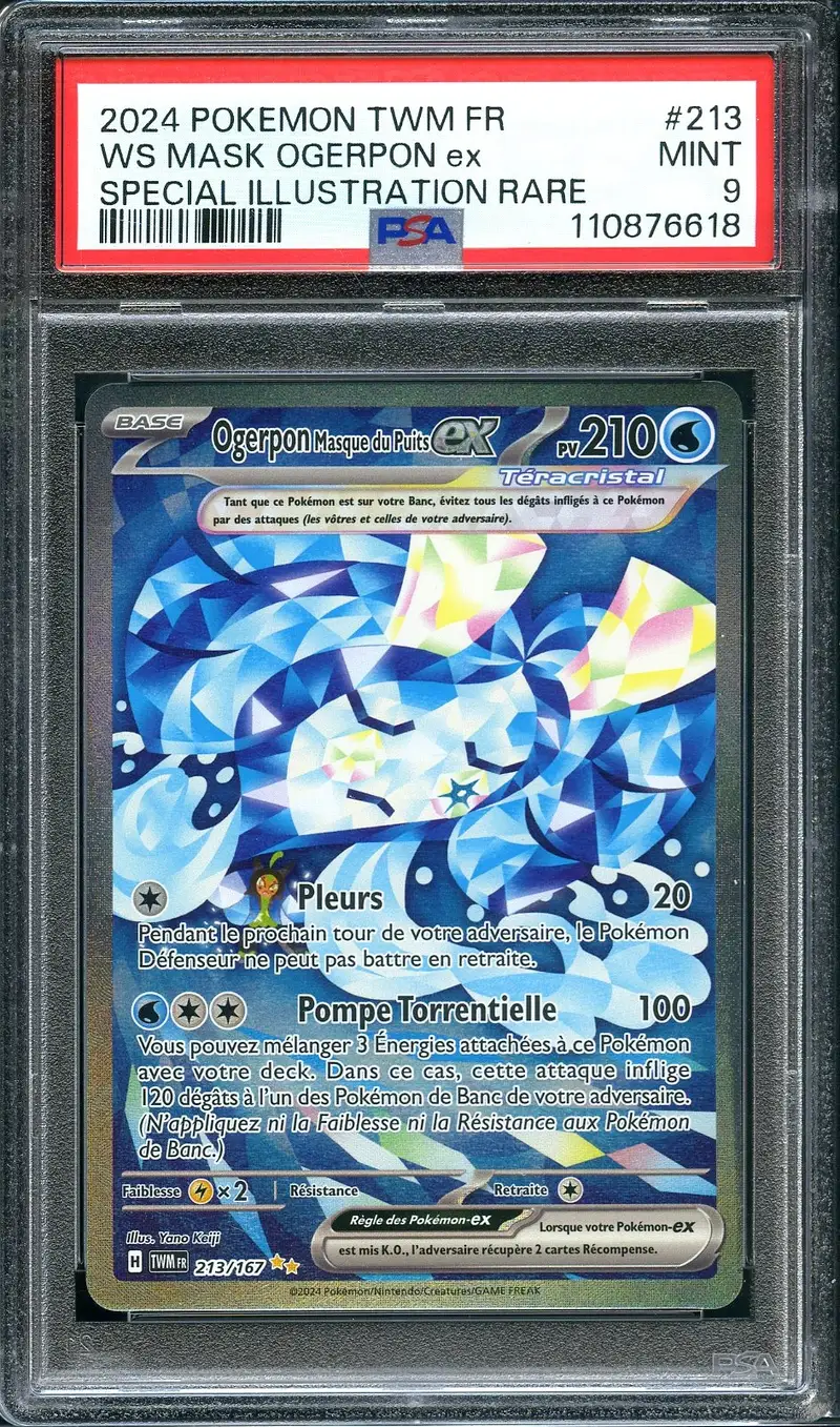PSA 9 Ogerpon Masque du Puits Ex