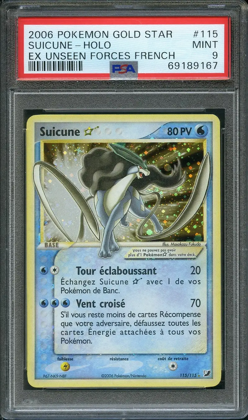 PSA 9 Suicune Gold Star