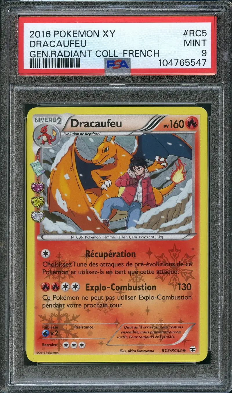 PSA 9 Dracaufeu Holo