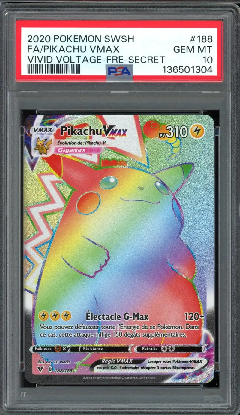 PSA 10 Pikachu VMax Rainbow