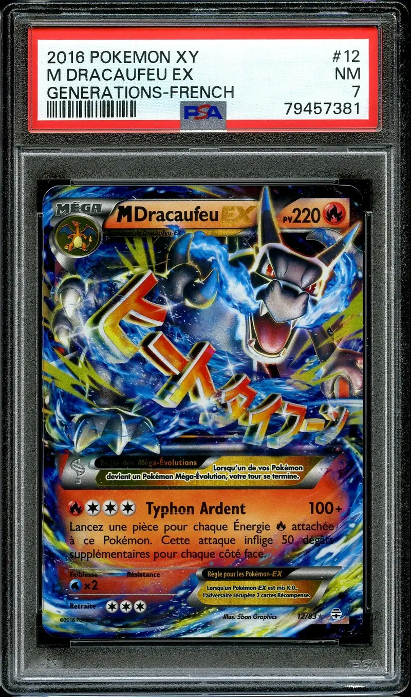 PSA 7 Méga Dracaufeu Ex
