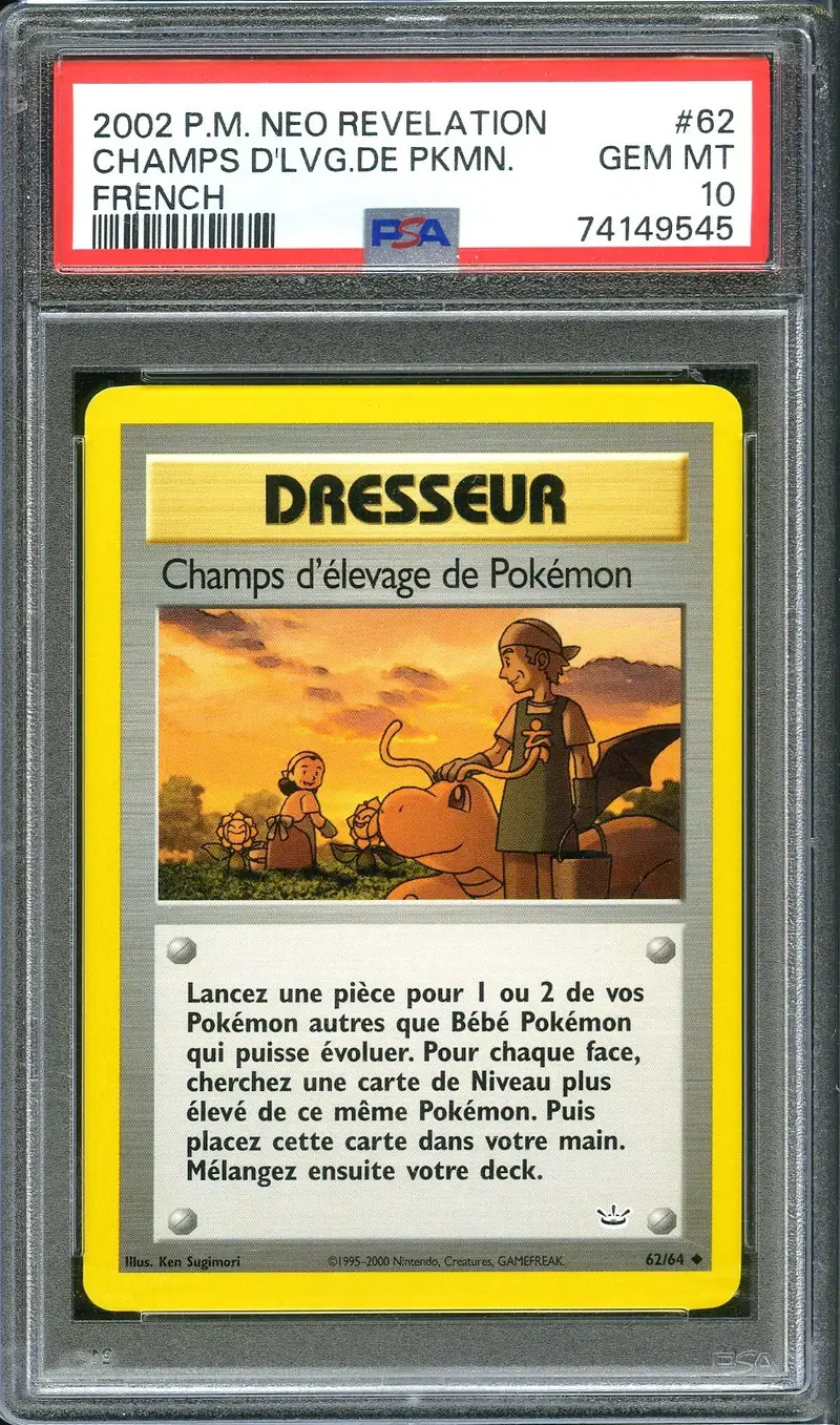 PSA 10 Champs d'élevage de Pokémon