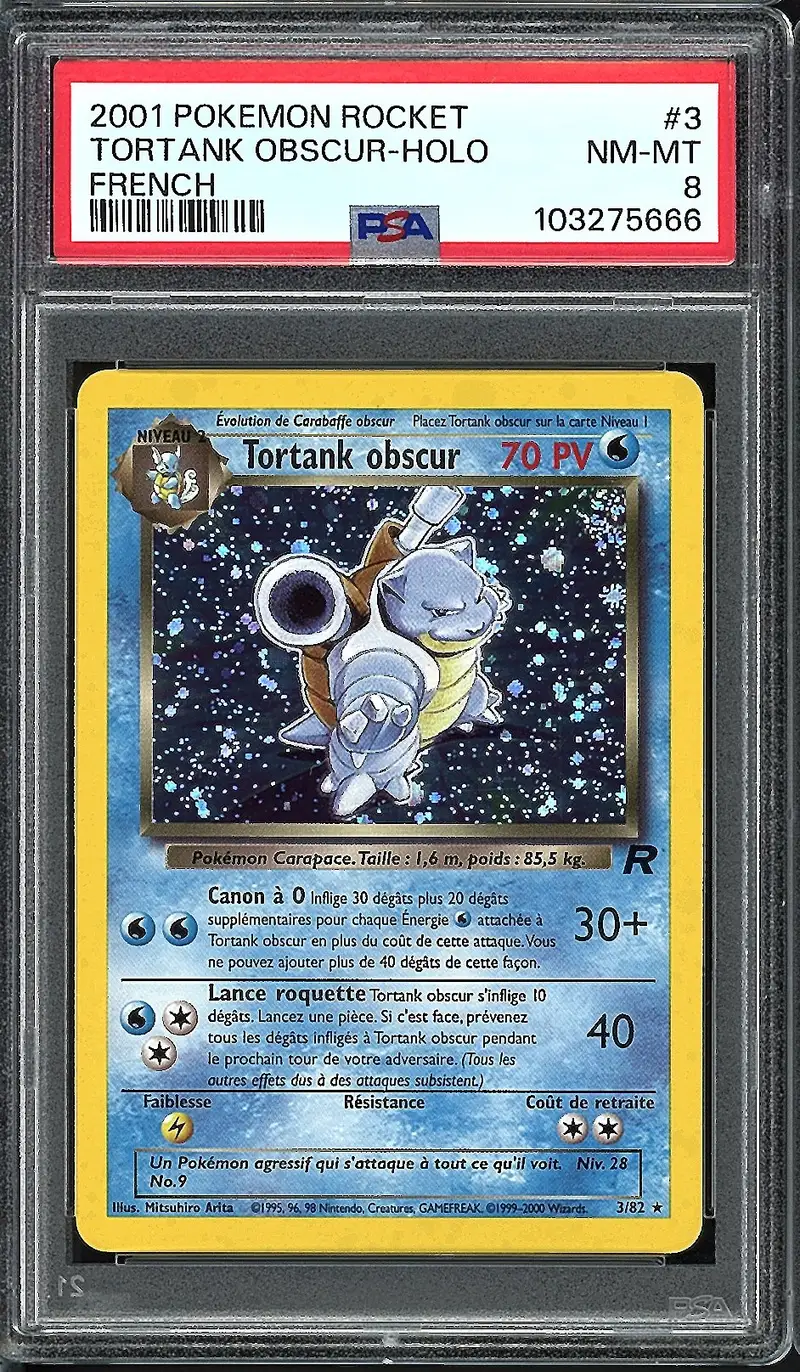 PSA 8 Tortank Obscur Holo